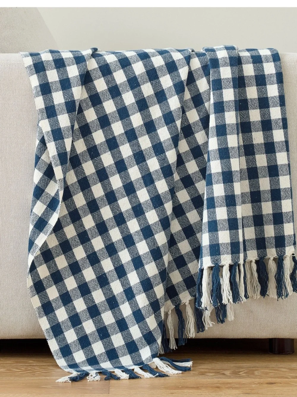 🇺🇸Pottery Barn “Blaine Check” Throw Blanket